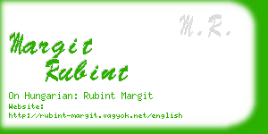 margit rubint business card